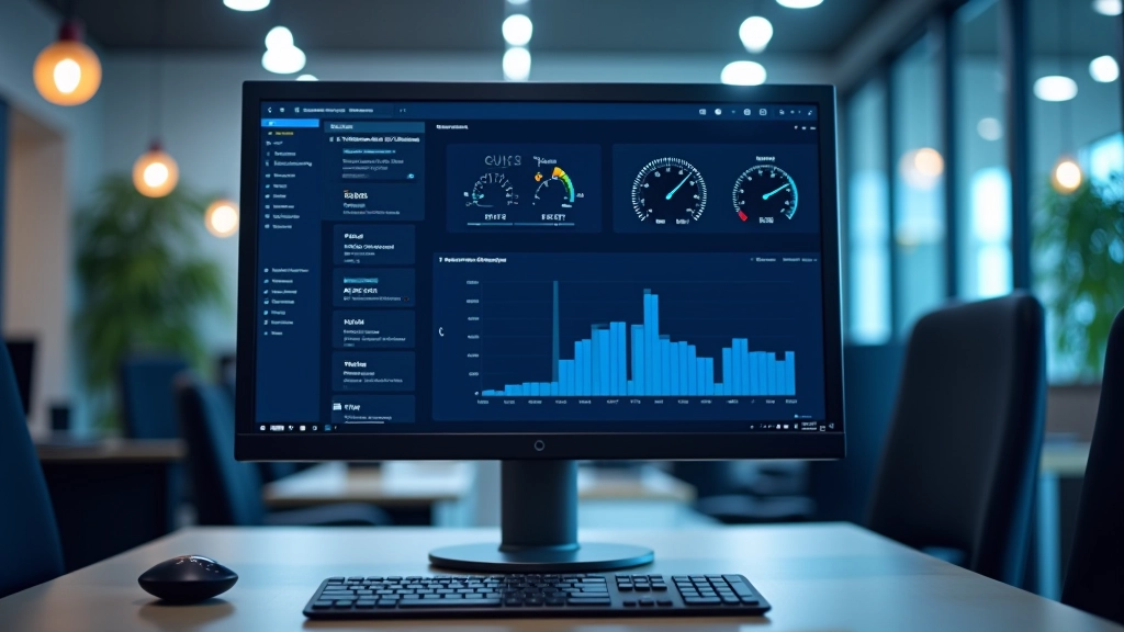 Pantalla de diagnóstico mostrando gráficos de monitoreo de componentes y temperatura de hardware en tiempo real