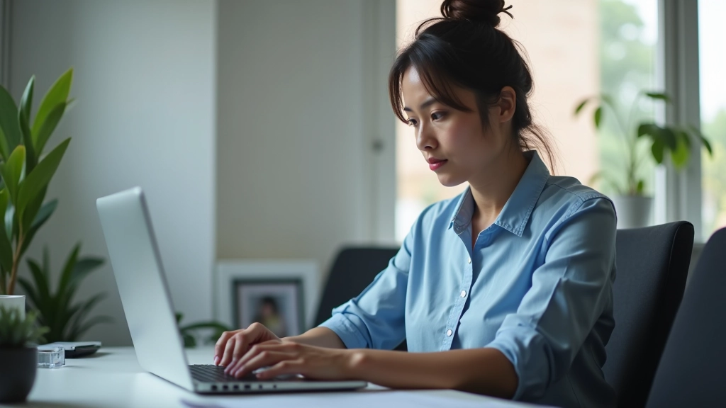 Persona sentada en escritorio realizando diagnóstico de computadora con herramientas de software
